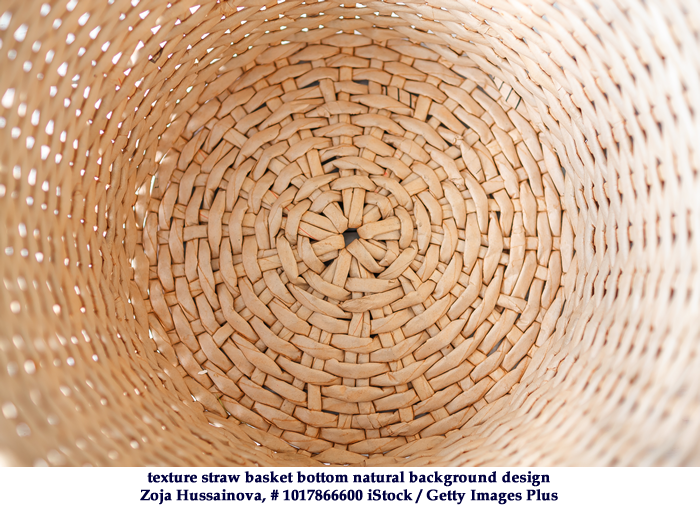 texture straw basket bottom natural background design